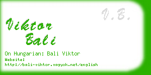 viktor bali business card